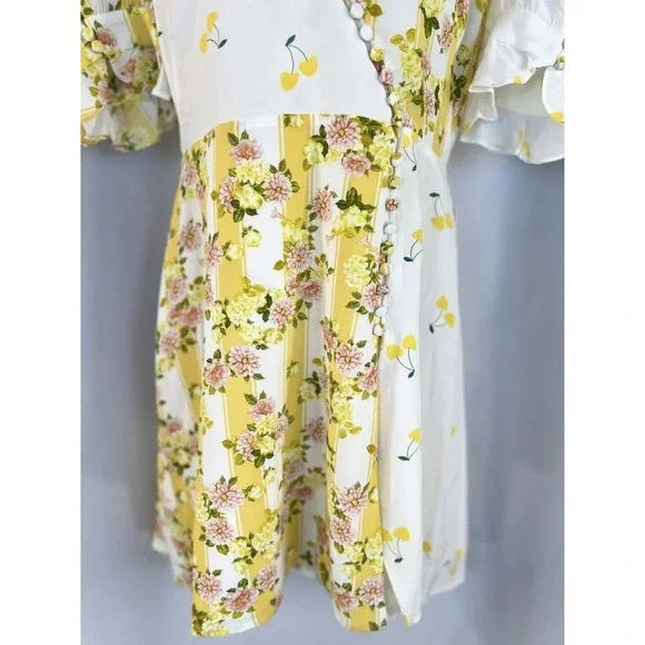 For Love & Lemons Savannah Wrap Mini Dress $228